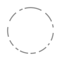 Linhas descontínuas, mas curvas, serão percebidas como um círculo. 